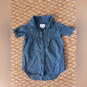 Toddler girls chambray shirt dress size 18-24 months blue